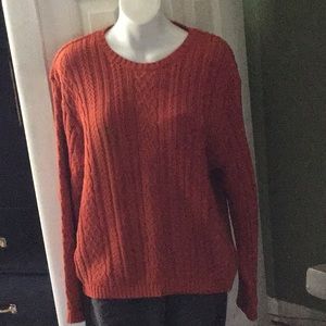 Charter Club cable knit, cotton pullover sweater